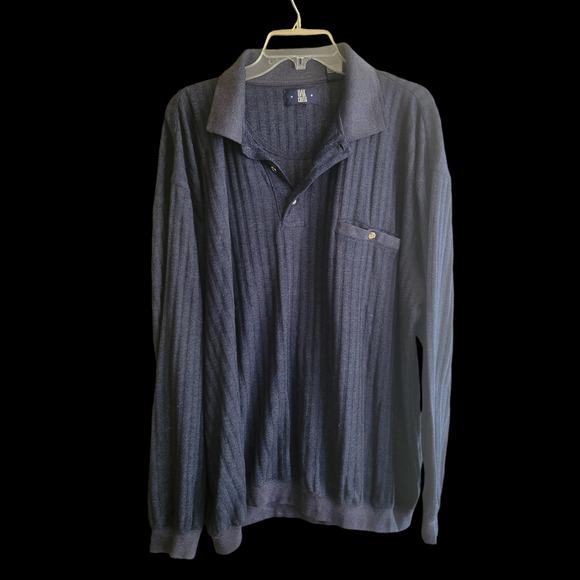 Oak Creek Mens Sweater Size 2XLT dadcore Granddad Long Sleeve Soft Color Blue - Picture 7 of 11